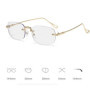 KLASSNUM Men Rimless Anti-Blue Light Glasses Photochromic Glasses Women Alloy Frame Ultra Light Computer Goggles Sunglasses 2025