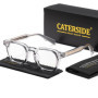 CATERSIDE Trend Anti Blue Light Glasses Women TR90 Frame High Quality Retro Square Computer Reading Glasses Men Optical Eyewear