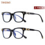 TANGOWO Classic Square Anti Blue Light Glasses For Men And Women Black & Transparent Frame Unisex Computer Wearing Women Glasses