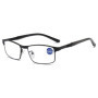 Vintage Metal Reading Glasses Men Classic Light-weight Rectangle Presbyopic Glasses Male Business Anti-blue Light Eyeglasses