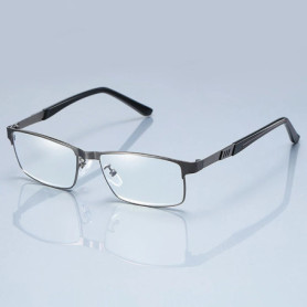 Vintage Metal Reading Glasses Men Classic Light-weight Rectangle Presbyopic Glasses Male Business Anti-blue Light Eyeglasses