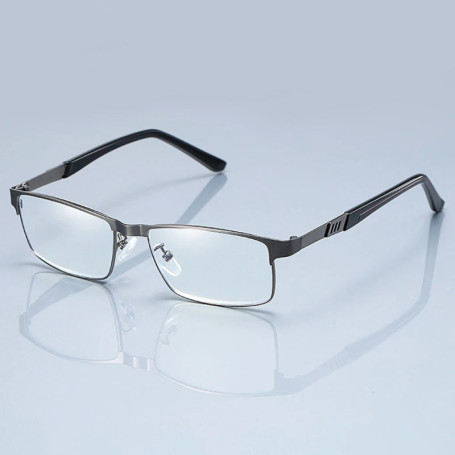 Vintage Metal Reading Glasses Men Classic Light-weight Rectangle Presbyopic Glasses Male Business Anti-blue Light Eyeglasses