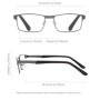Vintage Metal Reading Glasses Men Classic Light-weight Rectangle Presbyopic Glasses Male Business Anti-blue Light Eyeglasses
