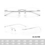 O-Q CLUB Ultra-light Titanium Reading Eyeglass Frames Men Fashion Simple Rimless Myopia Glasses Customized Prescription Glasses