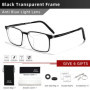 CLLOIO New Ultra-light TR90 Comfortable Pure Titanium Reading Glasses Square Men's Glasses Frame Optical Prescription Eyeglass