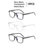VIVIBEE Classic Square Blue Light Blocking Men Glasses Screen Gaming TR90 Black Anti Ray Eyeglasses Computer Network Eyewear
