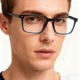 VIVIBEE Classic Square Blue Light Blocking Men Glasses Screen Gaming TR90 Black Anti Ray Eyeglasses Computer Network Eyewear