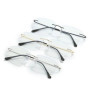 Metal Rimless Myopia Glasses Vintage Retro Men Business Near Sight Eyeglasses Finished Prescription Ladies Minus Eyewear Diopter