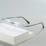 Metal Rimless Myopia Glasses Vintage Retro Men Business Near Sight Eyeglasses Finished Prescription Ladies Minus Eyewear Diopter