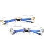 Men Women Square Reading Glasses Business HD Lens Rimless Eyeglasses Women's Trendy Presbyopia Prescription Eyewear +1.0 To +4.0