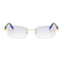 Men Women Square Reading Glasses Business HD Lens Rimless Eyeglasses Women's Trendy Presbyopia Prescription Eyewear +1.0 To +4.0