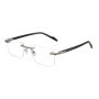 ZENOTTIC M Size Trendy Metal Complete Prescription Glasses For Men Rimless Rectangle Myopia Optical Eyeglasses With Recipe
