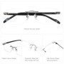 ZENOTTIC M Size Trendy Metal Complete Prescription Glasses For Men Rimless Rectangle Myopia Optical Eyeglasses With Recipe