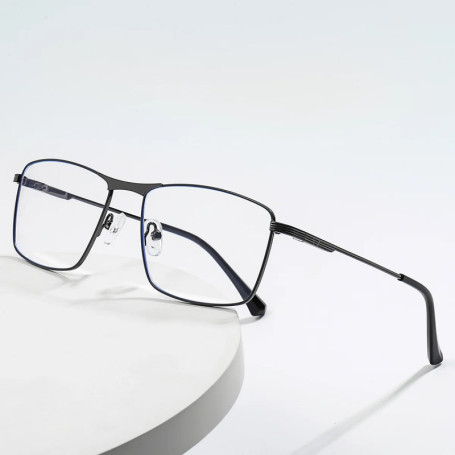 JMISUS Fashion Alloy Square Prescription Glasses Man Anti-Blue Light/Photochromic Myopia Eyewear Optical Eyeglasses