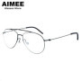 High Quality Titanium Screwless Glasses Frame 5507 Denmark Brand Men's Pilot Ultralight Eyeglasses Women Double-Beam Design Gafa
