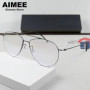 High Quality Titanium Screwless Glasses Frame 5507 Denmark Brand Men's Pilot Ultralight Eyeglasses Women Double-Beam Design Gafa