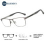 BLUEMOKY Fashion High Quality Square Minus Progressive Prescription Glasses Carbon Fiber Frame Multifocal Men's Grade Eyeglasses