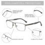BLUEMOKY Fashion High Quality Square Minus Progressive Prescription Glasses Carbon Fiber Frame Multifocal Men's Grade Eyeglasses