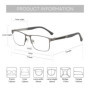BLUEMOKY Fashion High Quality Square Minus Progressive Prescription Glasses Carbon Fiber Frame Multifocal Men's Grade Eyeglasses