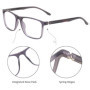 Rectangle Large TR90 Men And Women Full Rim Glasses Frame Light Plastic Square Spectacle With Spring Hinge For Prescription Lens