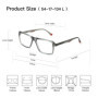 BLUEMOKY L Size Square Acetate Prescription Eyeglasses Male Photochromic Anti Blue Light Eyewear Men's Optical Lenses