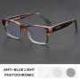 Square Anti Blue Glasses Computer Frame Photochromic Optical Lenses New Arrival 2025 Reading Glasses Men Prescription Eyeglasses