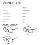 ZENOTTIC XL SizeTrendy Men Prescription Eyeglasses Square Progressive Optical Glasses Anti Blue Light Myopia Hyperopia Eyewear