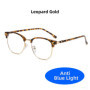 VIVIBEE Retro Semi Rimless Blue Light Blocking Glasses Men TR90 Vintage Anti Computer Ray Filter Gaming Women Eyeglasses