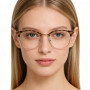 VIVIBEE Retro Semi Rimless Blue Light Blocking Glasses Men TR90 Vintage Anti Computer Ray Filter Gaming Women Eyeglasses