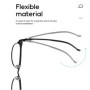 VIVIBEE Retro Semi Rimless Blue Light Blocking Glasses Men TR90 Vintage Anti Computer Ray Filter Gaming Women Eyeglasses