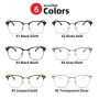 VIVIBEE Retro Semi Rimless Blue Light Blocking Glasses Men TR90 Vintage Anti Computer Ray Filter Gaming Women Eyeglasses