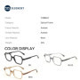 BLUEMOKY M Size Women Men Polygon Acetate Prescription Vision Correction Graduate Glasses Anti Blue Light Photochromic Myopia