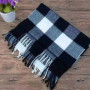 Versatile Lattice Unisex Scarf Autumn and Winter Warm Scarf Student Couple Tassel Shawl