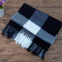 Versatile Lattice Unisex Scarf Autumn and Winter Warm Scarf Student Couple Tassel Shawl