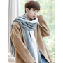 New Fashion Men's Winter Korean Version Of The Wild Simple New Men's Scarf Knitted Long Section Young People Students Scarf