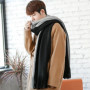 Designer Patchwork Patchwork Striped Men's Knitted Scarf Winter Warm Pashmina Neckerchief Soft Long Casual Male Bufanda Muffler