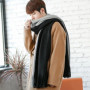 Designer Patchwork Patchwork Striped Men's Knitted Scarf Winter Warm Pashmina Neckerchief Soft Long Casual Male Bufanda Muffler