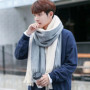 Designer Patchwork Patchwork Striped Men's Knitted Scarf Winter Warm Pashmina Neckerchief Soft Long Casual Male Bufanda Muffler
