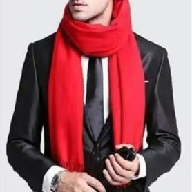 Imitation Cashmere Men Scarf Solid Color Autumn and Winter Scarves Casual Male Long Pashmian Shawls Tassel Warm Wrap