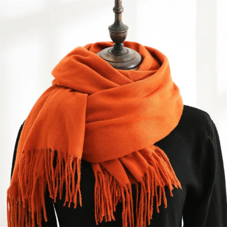 Fashion Scarf Man Winter Warm Soft Skin Friendly Long Muffler With Tassel Cashmere Wraps Windproof In Cold Day Unisex Pashmina