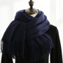 Fashion Scarf Man Winter Warm Soft Skin Friendly Long Muffler With Tassel Cashmere Wraps Windproof In Cold Day Unisex Pashmina