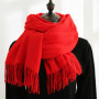 Fashion Scarf Man Winter Warm Soft Skin Friendly Long Muffler With Tassel Cashmere Wraps Windproof In Cold Day Unisex Pashmina