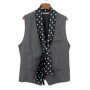 Men's British Retro Black and White Polka Dot Business Casual Small Scarf Versatile Long Scarf Decorative Neck Scarf Wide Tie