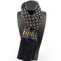 Spring Winter Silk Scarf Men Luxury Fashion Scarves Printed Plaid Neck Scarf Shawl Wrap Vintage Warm Neckerchief Accessories