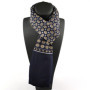 Spring Winter Silk Scarf Men Luxury Fashion Scarves Printed Plaid Neck Scarf Shawl Wrap Vintage Warm Neckerchief Accessories