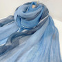 2024 New Purle Linen Blue Scarf Striped Men's Business Casual Dcorative Scarf
