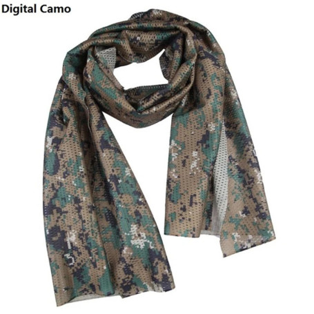 Military Tactical Camouflage Scarf Mesh Breathable Headband Mesh Scarf / insect proof net camouflage net / Men Women