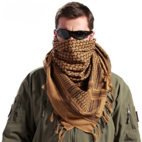 Tactical Desert Arab Scarf Keffiyeh Shemagh Windproof Army Military Shawl Neck Cover Head Wrap for Men Outdoor Hunting Hiking
