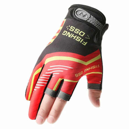 Fishing Gloves Men Summer Three Finger Cut Gloves for Fishing Sun Protection Male Anti-Slip Cycling Drive Breathable Thin Gloves