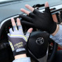 Fishing Gloves Men Summer Three Finger Cut Gloves for Fishing Sun Protection Male Anti-Slip Cycling Drive Breathable Thin Gloves